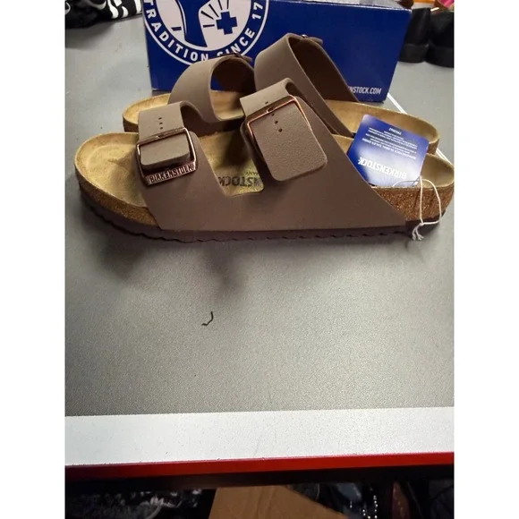 Birkenstock Arizona Mocha Birkibuc Sandals Mens 11 Womens 13 EU 44 NEW - Picture 6 of 8